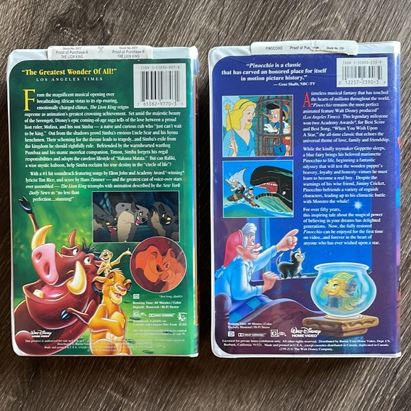 RARE Disney Masterpiece Collection VHS Bundle - Picture 5 of 9
